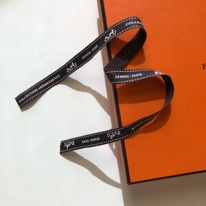 Hermes Grosgrain Gift Ribbon for Hair Tie 16.5”